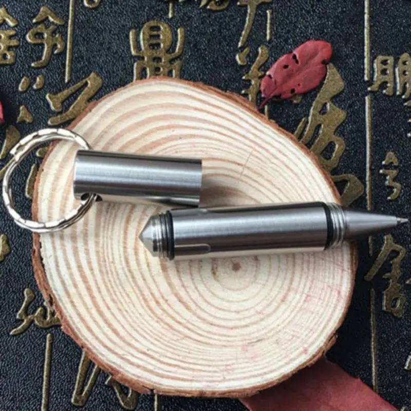 Dito Mini EDC Pocket Tactical Pen Survival Outdoor Stainless Steel Keychain Tool Broken Window Glass Breaker + 1x refills 9282