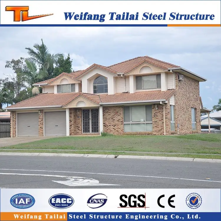 China design ISO9001 Steel structure villa prefabricated building house with graphic design