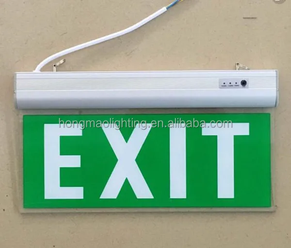 HONGMAO 3.6V Nickel cadmium battery Acrylic Aluminum exit sign led recessed emergency light