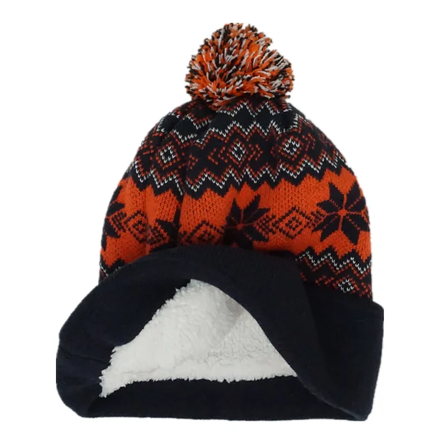 Hot sales various style striped green christmas winter wool beanie knitted hat warm