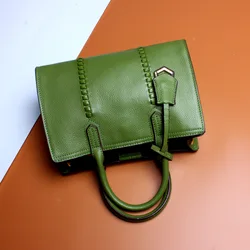 Genuine Leather Handbags For Women Cow Leather Embossed Shoulder Bag Lady Handbag Casual Women Large Tote Bag