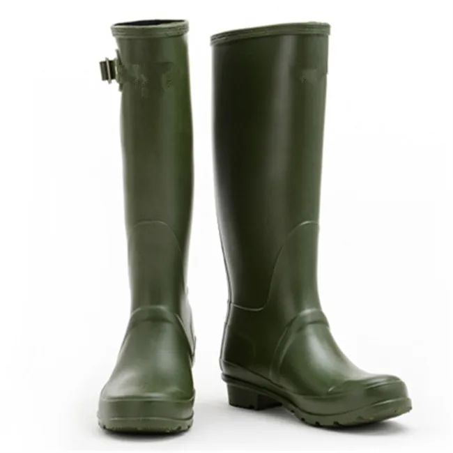 Manufacturers Directly Ladies Green Lightweight Eco-Friendly Durable Waterproof PVC Women Rain Boots