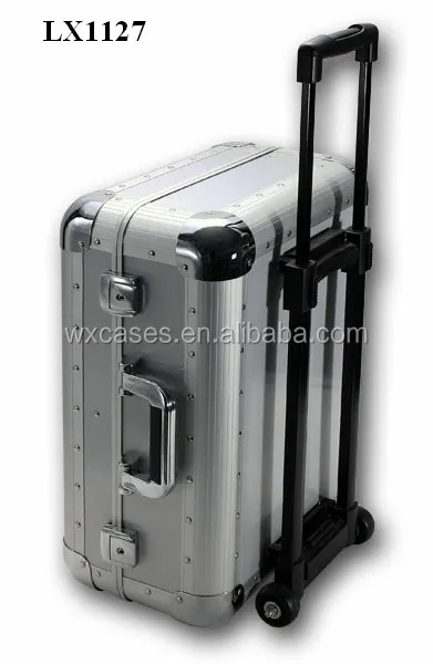 Luxury aluminum trolley case with anodised gold aluminum frame wholesales  From Nanhai,Foshan,Guangdong,China