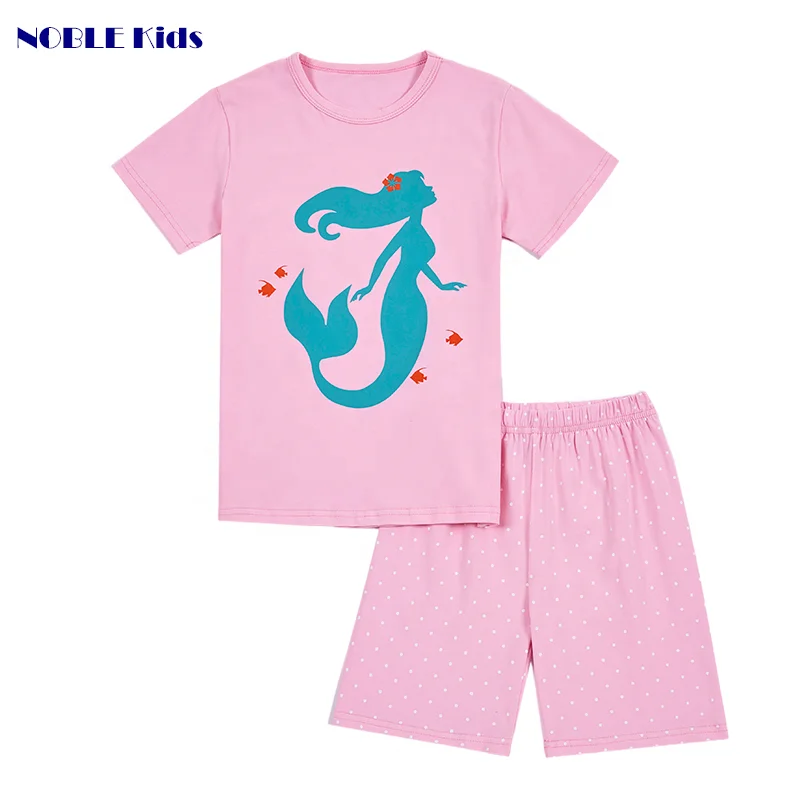 
Manufacturers promote pyjamas suit 2pcs short sleeve cotton pajamas at low prices for kids girl 