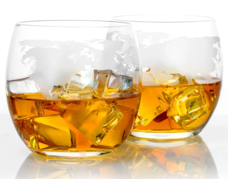 Drum boat whiskey decanter set decanter bracket whiskey stone and funnel