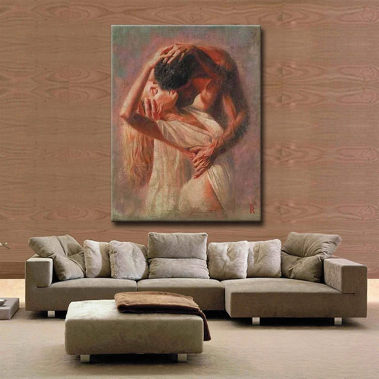 Hot Sale Bedroom Wall Decor Handmade Canvas Artwork Abstract Wall Art Romantic Portraits Paintings