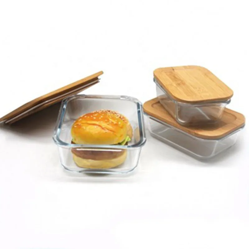 Storage Boxes Bins Type and Microwavable Food Container Feature glass Container
