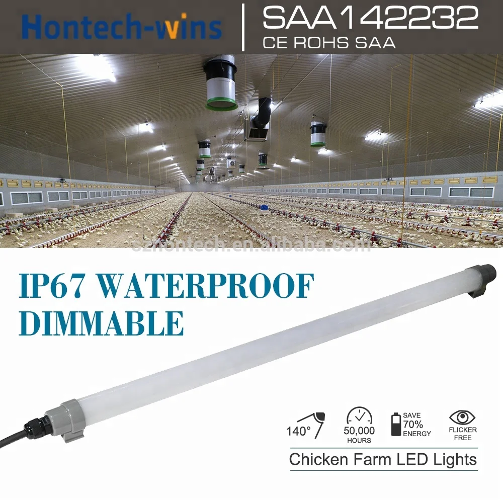 poultry farm equipment dimmable chicken led tube light waterproof farm house light