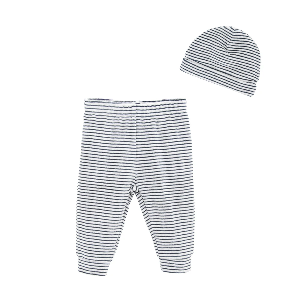 Оптовая продажа, детская одежда, брюки с длинным рукавом, комплект с шапкой