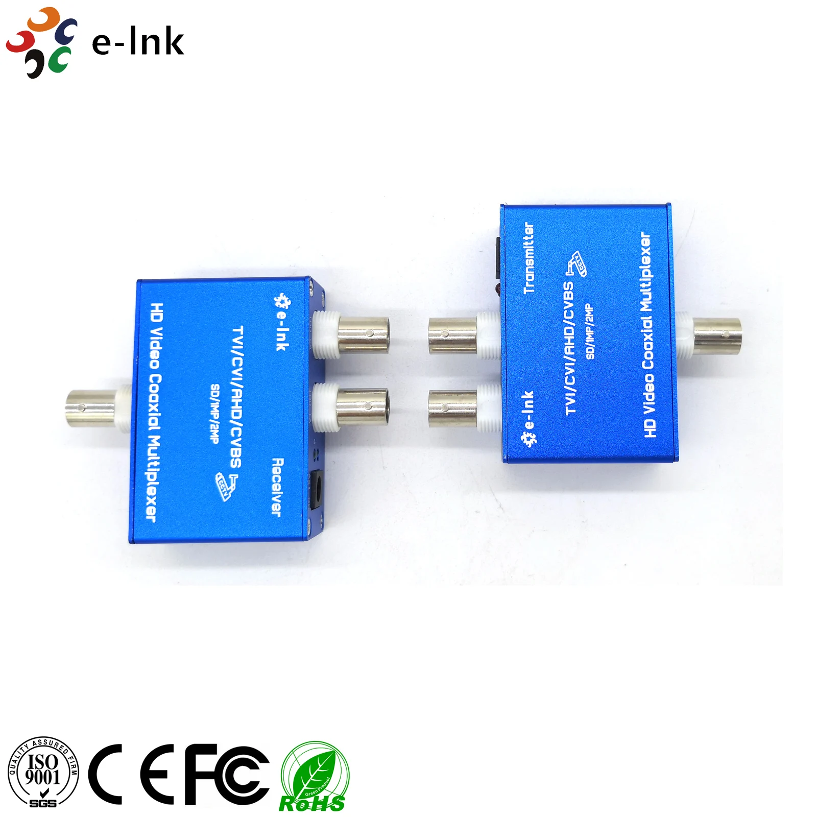 2 Channel CVI AHD TVI video multiplexer for over coaxial cable