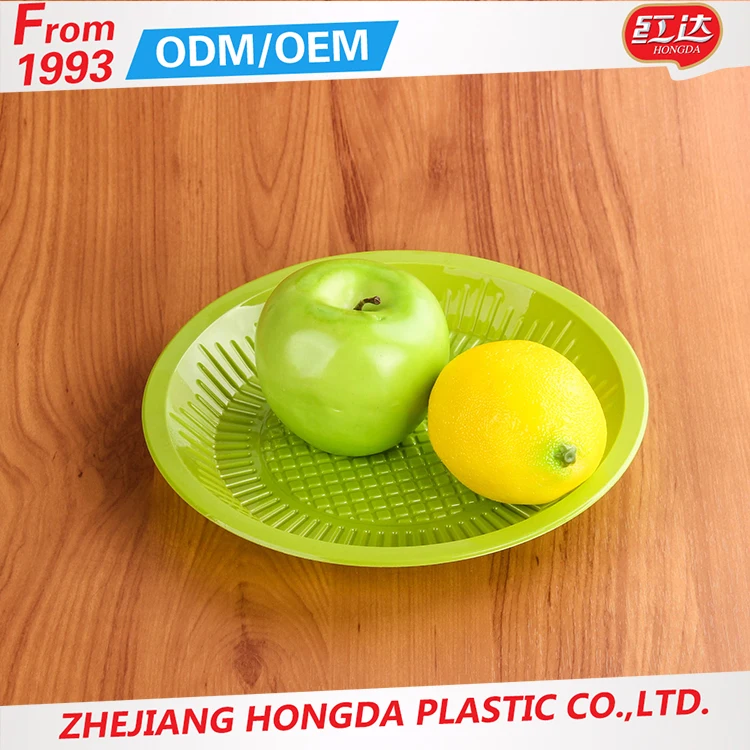 Wholesale 22CM Circular Colour Disposable Plastic Plate