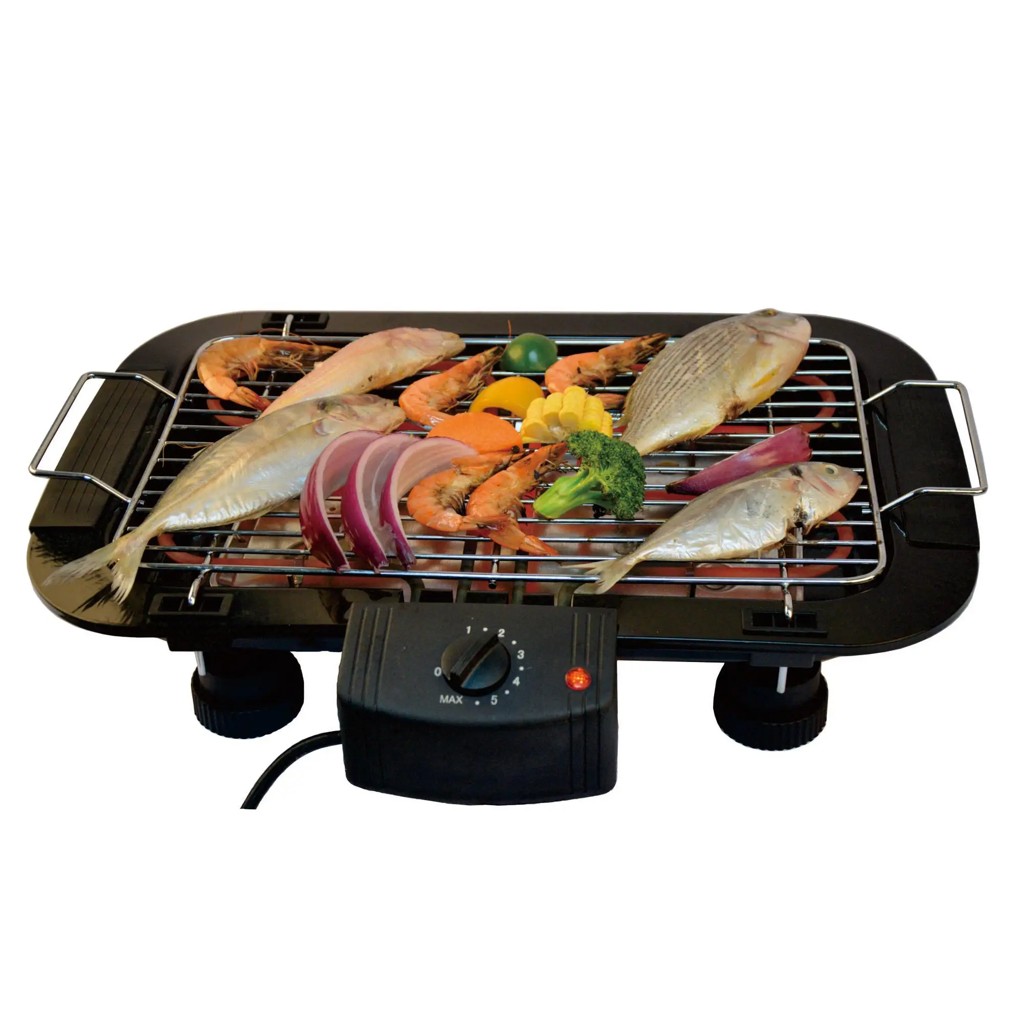 Electric Barbecue Grill Indoor Tabletop Thermostat Grill Height Adjustable Electric BBQ Grill