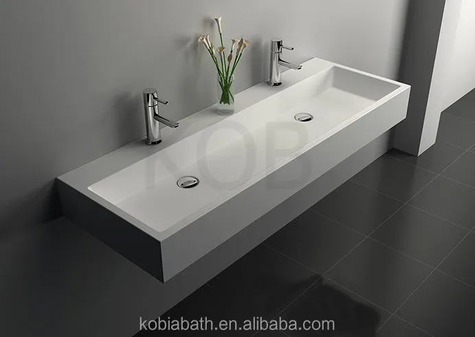 CK2004 China manufacture washing basin double faucet double sink,washbasin