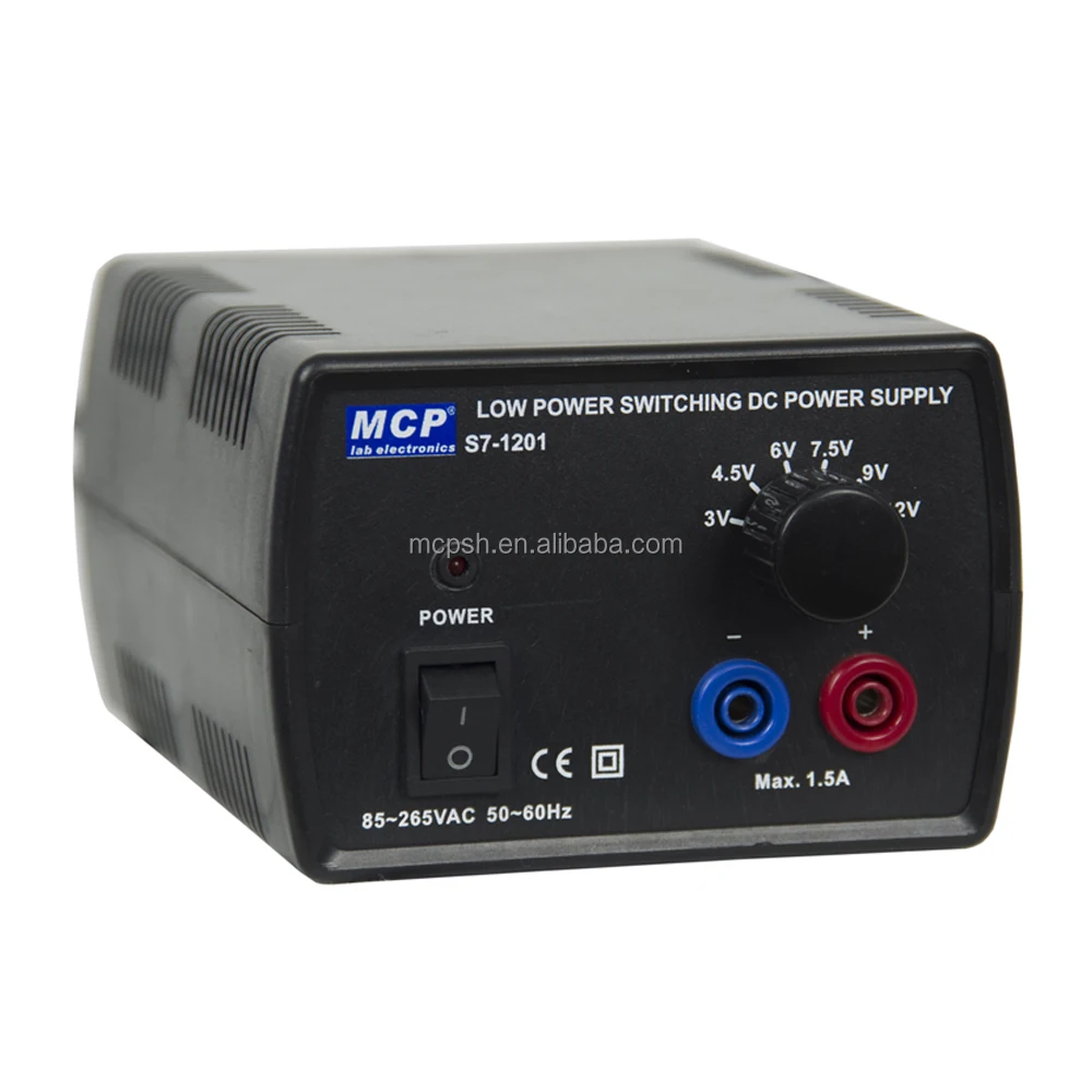 MCP S7-1201 SWITCHING POWER SUPPLY 3V, 4.5V, 6V, 7.5V, 9V, 12V 1.5A