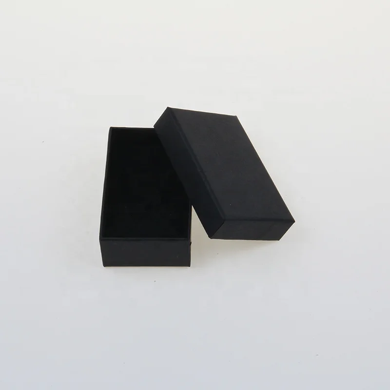 
wholesale Mini Small Black Ring Gift Box with Foam and Velvet Insert For Rings Bracelets 
