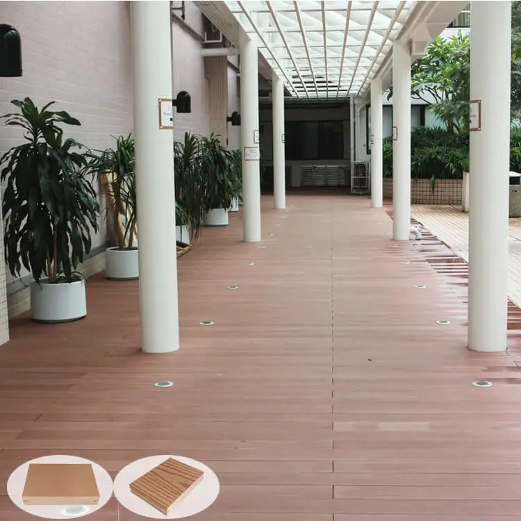 
Recycled Skid Resistance Outdoor Wood Plastic Composite Deck Swimming Pool Floor Walkway Veranda Waterproof WPC Board 