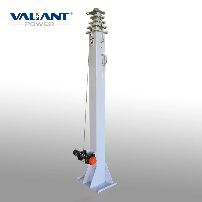 4-12m hydraulic winch mast