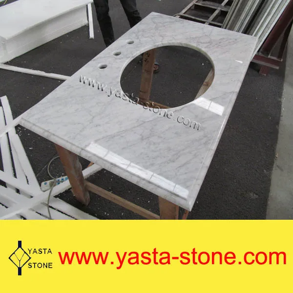 Cheap Carrara White Marble Kitchen Island