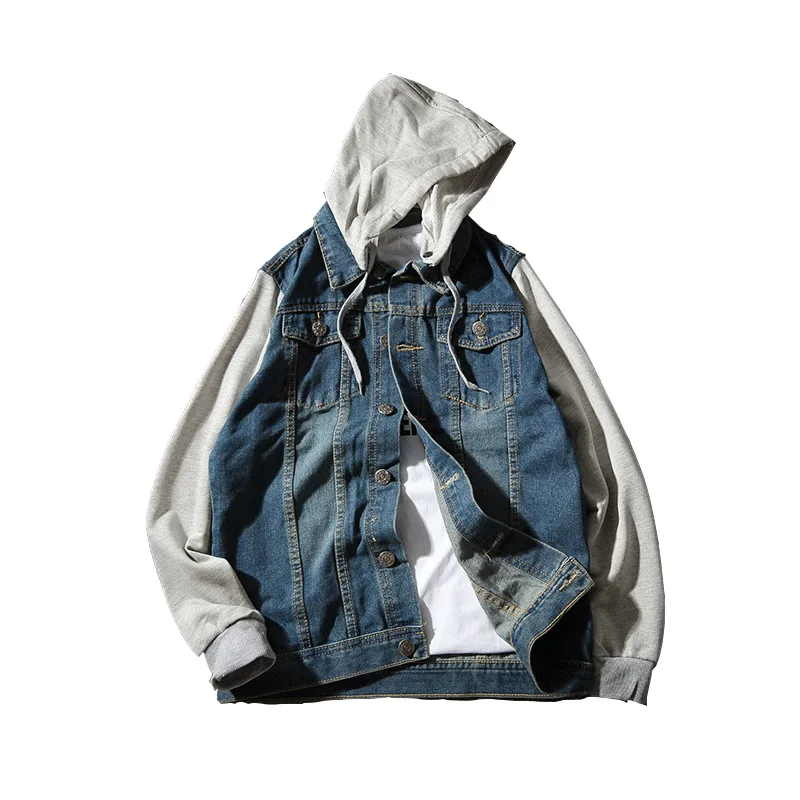 Мужская двухслойная куртка с капюшоном и молнией