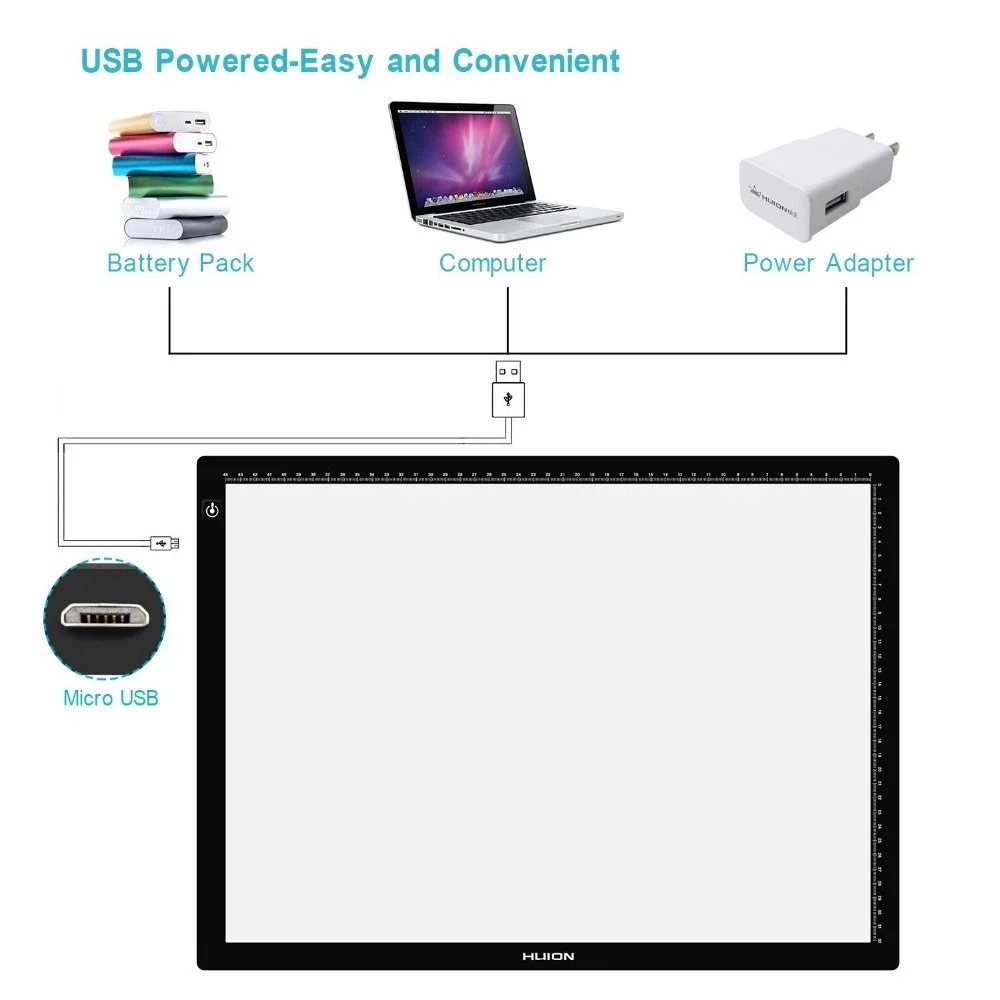 Huion LA3 other computer accessories Acrylic brightness adjustable usb box tracing board light drawing board led light pad