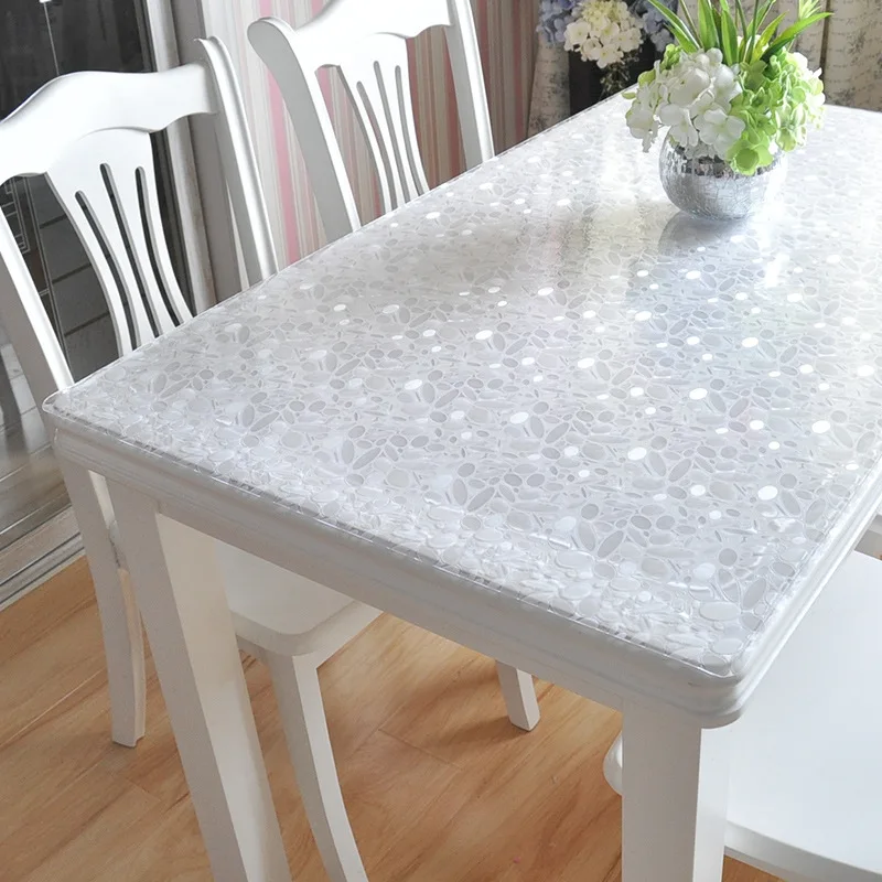Printing PVC Transparent Plastic Table Covers Sheet  Waterproof Wholesale Tablecloth Roll For Home