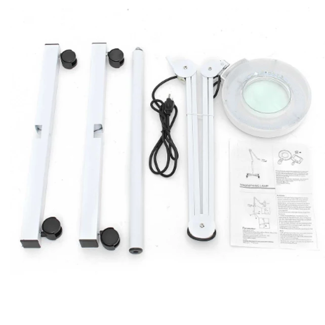 NAIL TALK Factory 24W 5X Floor 8093 Portable Facial Steamer And Led Salon Beauty Magnifying Lamp With Protective Cover