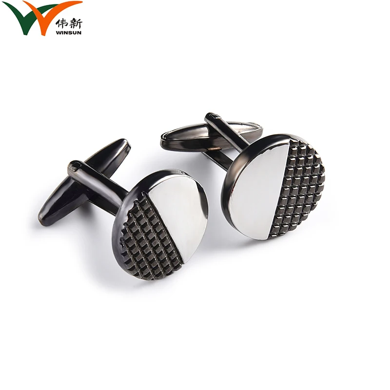 Высококачественные мужские черные металлические запонки, французские пуговицы для рубашек под заказ