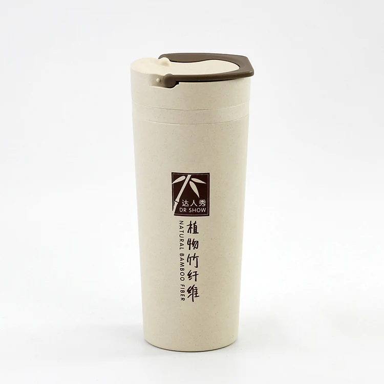 Биоразлагаемые двухслойные бутылки для воды из бамбукового волокна с логотипом на заказ