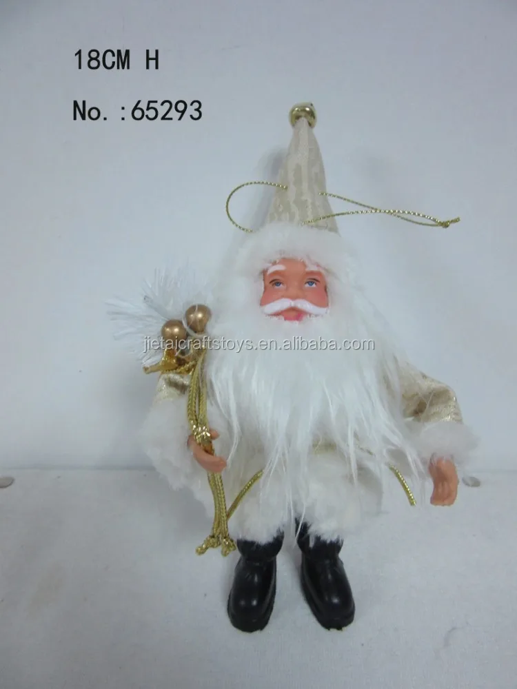 18CM christmas santa doll with sledding Christmas ornament xmas indoor desk decoration tree hanging