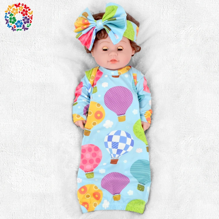 Pink Unicorn Prints Baby Christening Gowns Toddlers Sleep Gowns Baby Brushed Milk Silk Unisex Pajamas For Infant Girl And Boy