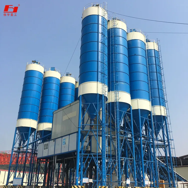 Tidy appearance Reduce noise and dust pollution HLS180 large-scale concrete mixing plant