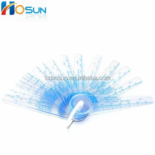 Plastic feeler gauges set range 0.02 to 4.00mm thickness