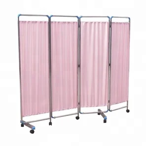 High quality Four Fold Stainless Steel Hospital Screen For Sale