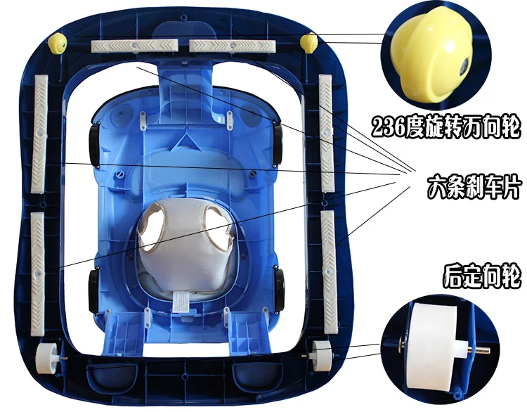 Multi-function Anti-rollover Male Baby Anti-E-legs Boys and Girls General 6-7-18 Months Baby Walker