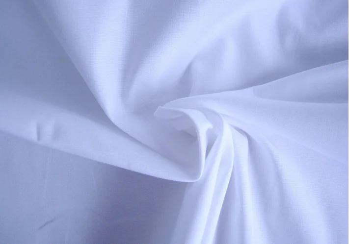 plain white 55% cotton 45% polyester poplin fabric