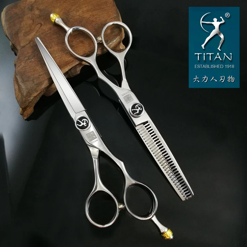 TITAN Super Cut Barber  Professional Hair Tools Stainless Steel 6inch right handle sus440c cutting scissors