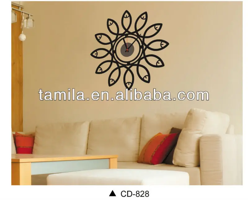 Fish Style Wall Clock Sticker