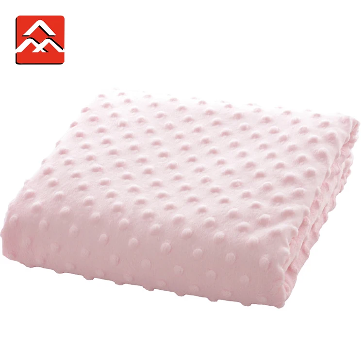 
Luxury Softextile Minky Dot Thick Fleece Knitted Baby Blankets Wholesale 