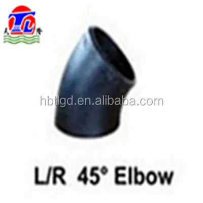 
ANSI B16.9 A234 WPB 5' 45degree LR schedule STD seamless steel pipe fitting elbows from Hebei TL 