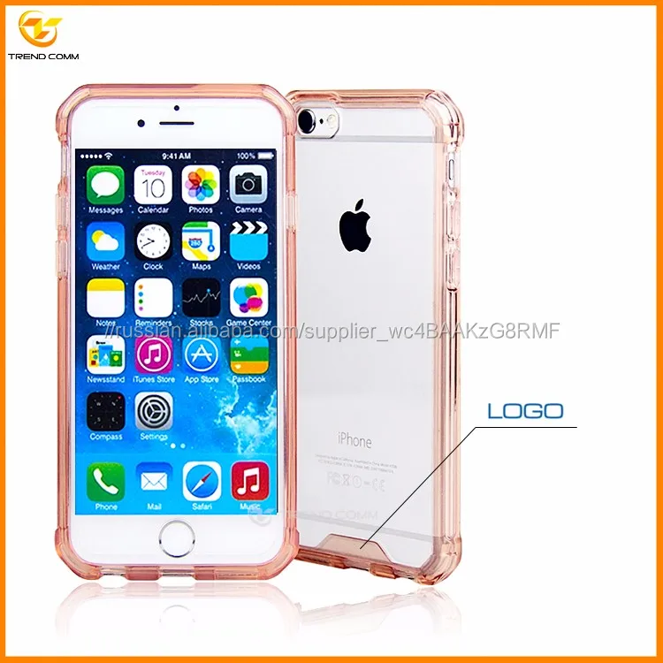 Кристалл цвет противоударный ясно чехол для iphone 6 plus 5.5 дюймов
