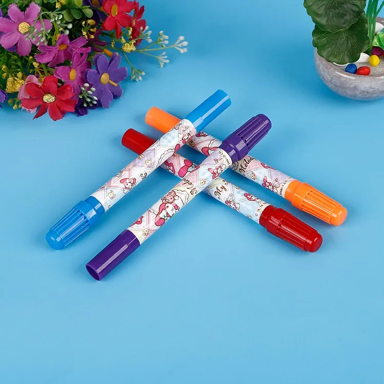 dual tip stamper markers smile face on the nib environmental 12 color no-toxic ink marker