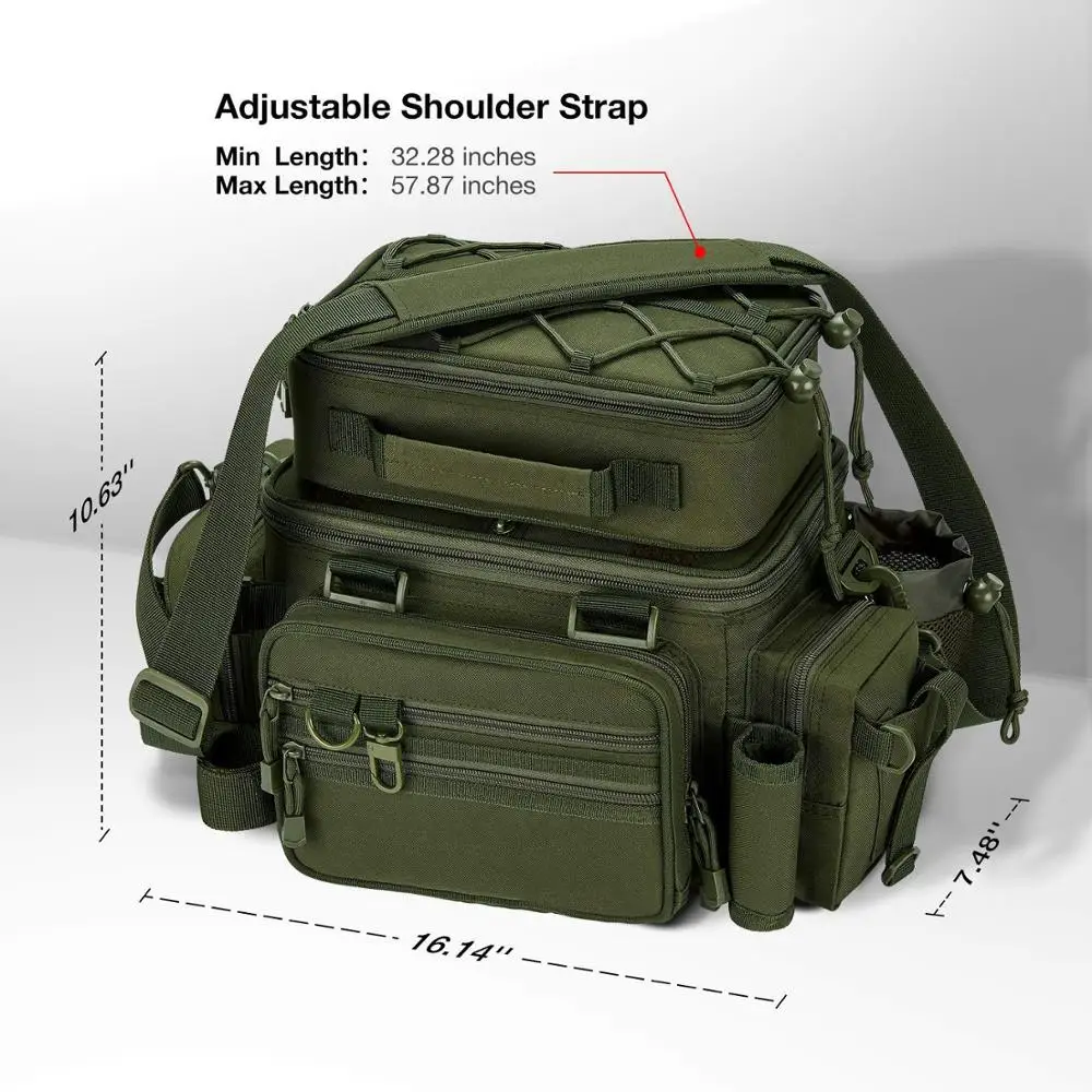 2018 Best Selling Outdoor Fishing Tackle Box Bag Military-Grade Multifunctional Large Storage Tackle Pack