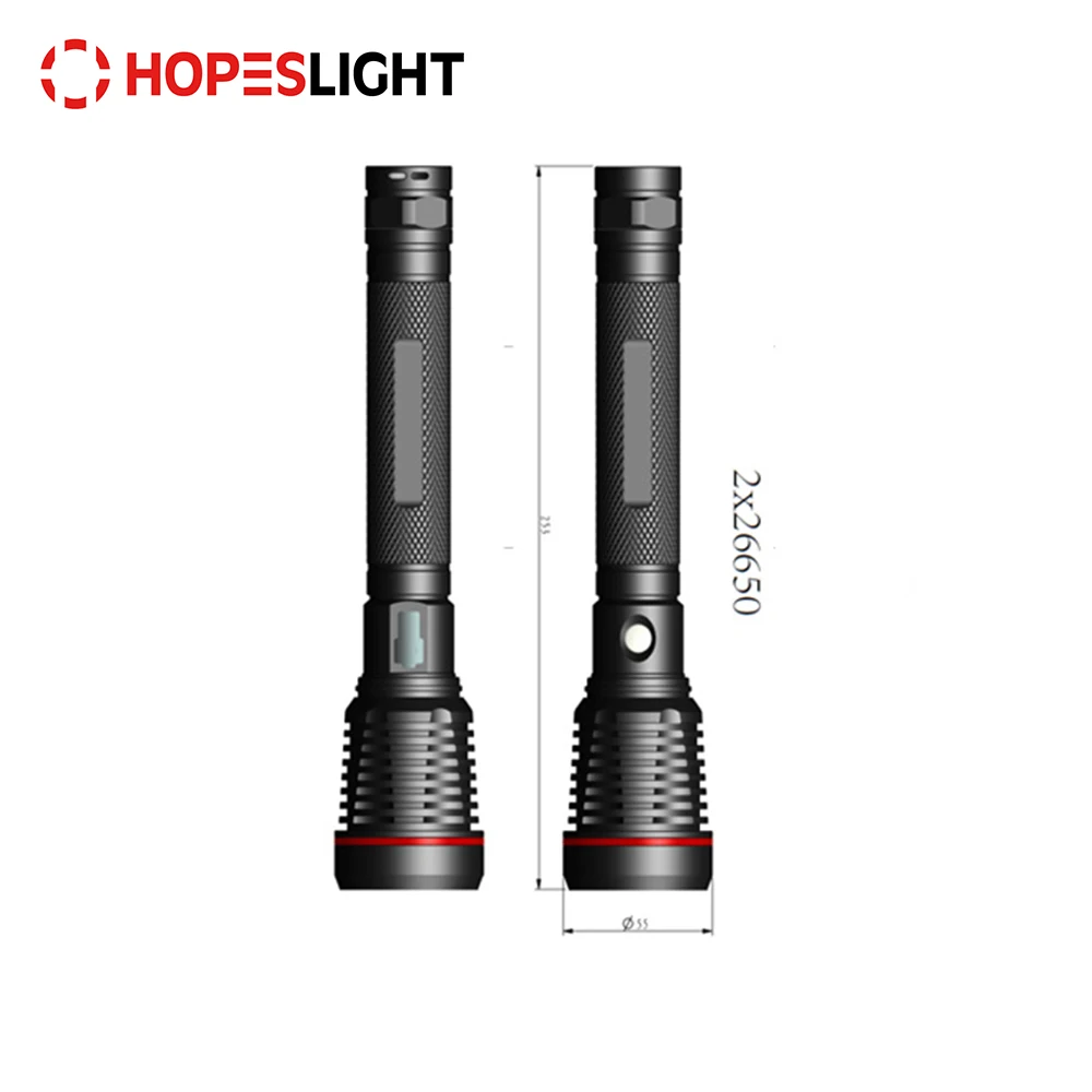 China Factory Best Flat Rechargeable Big Torch Light Long Distance 1000 Lumen Swat XPL 10W LED Flashlight Tactical Flash Lights