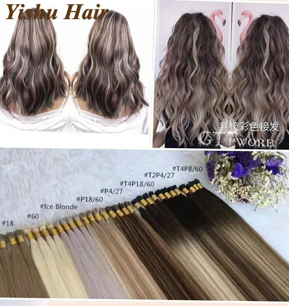 Europe/USA Top sale Ombre/piano colour Italy Keratin U/I/Flat tip human hair extension