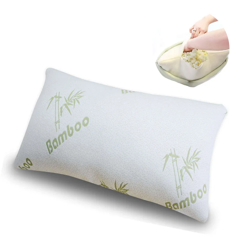 
PREMIUM Adjustable Shredded Hypoallergenic Certipur Memory Foam Pillow with washable removable cover Queen size 