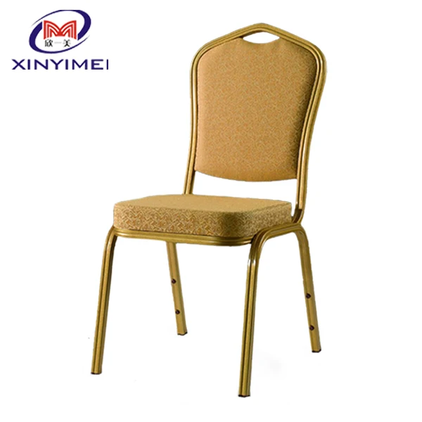 wholesale aluminum red & gold stackable banquet chair for sale