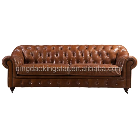 modern upholstered leather chesterfield sofa
