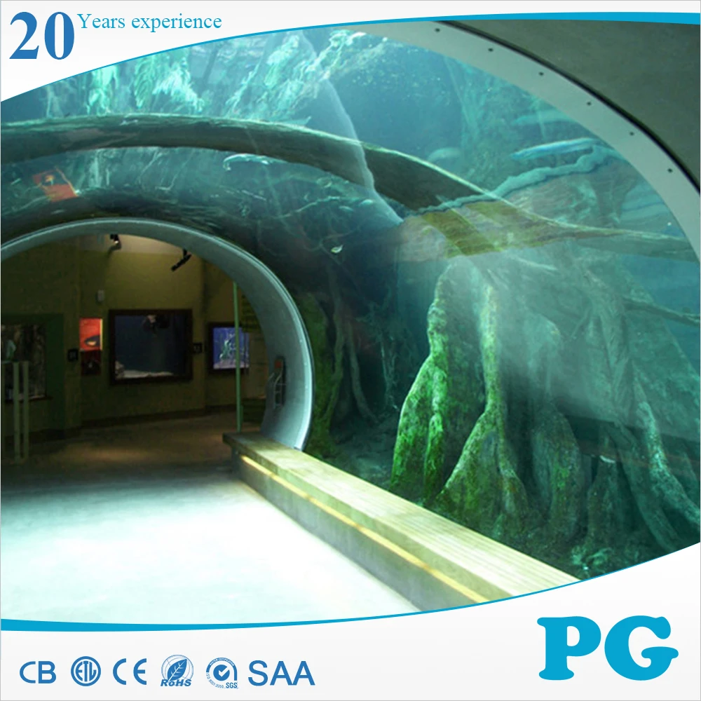 Одноразовая подача PG, 30 лет, непожелтевающий импортный светящийся пластиковый прозрачный акриловый туннельный аквариум для аквариума
