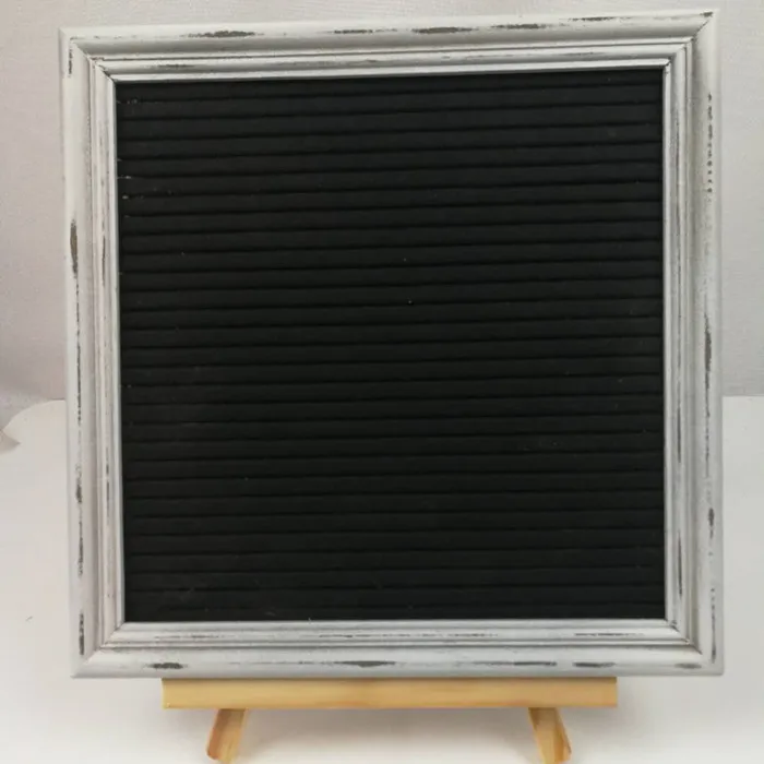 
Rustic felt letter board wooden frame with 340pcs of white letters creative wooden home decoration 