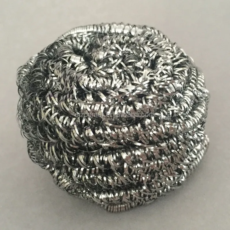 Kitchen Cleaning Ball Stainless Steel Dish Scrubber / Pot Pan Metal Scourer With Kitchen Mesh Sponge Scourer